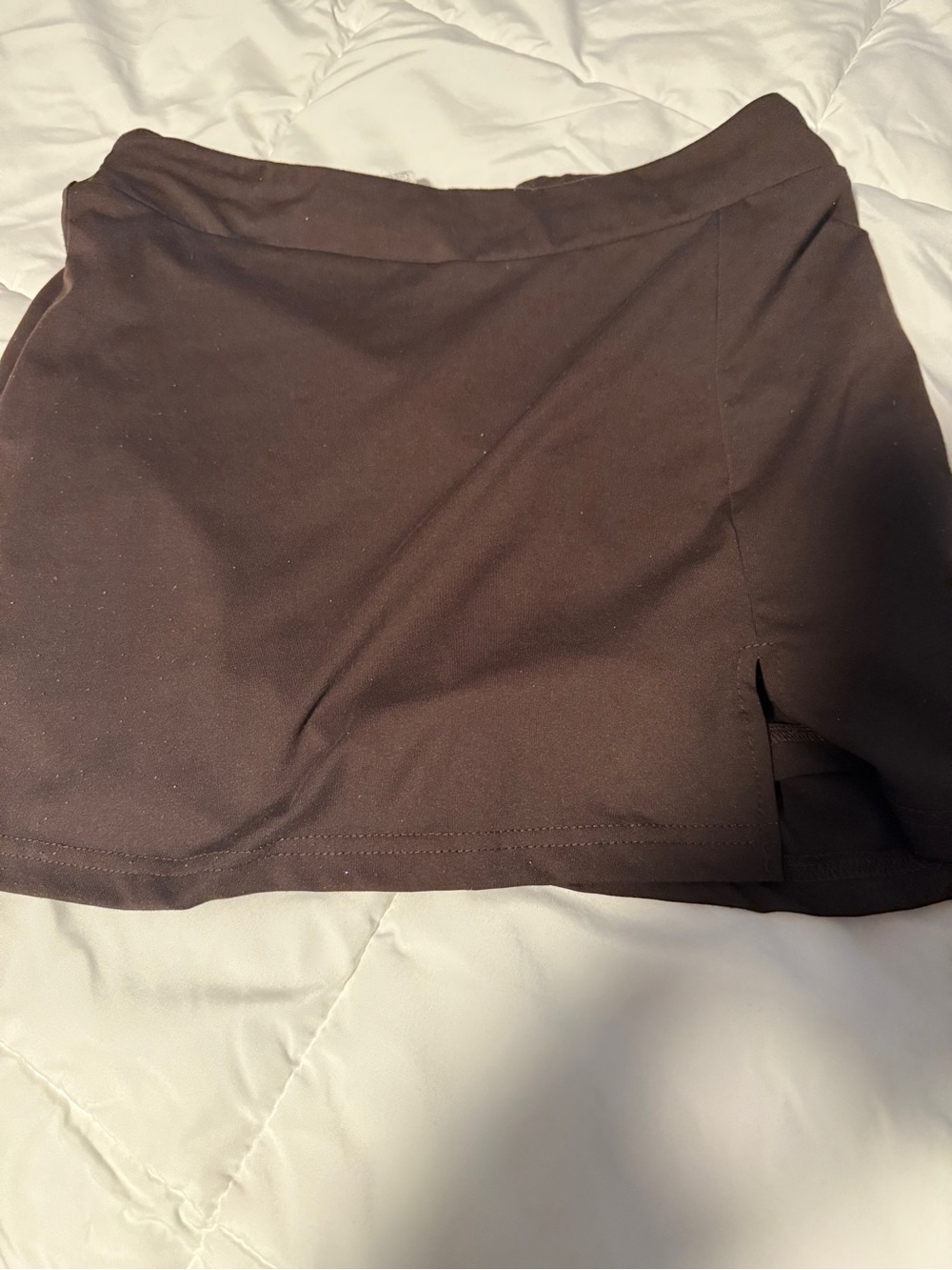 SHEIN Brown Mini Skirt with Side Slit